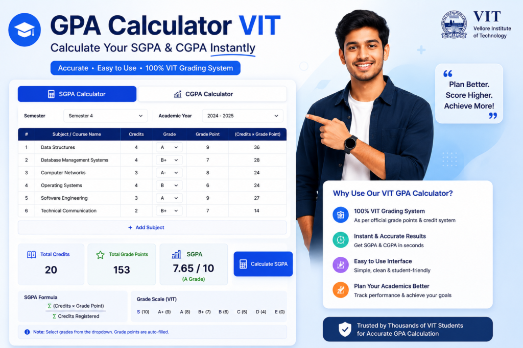 GPA calculator for VIT students